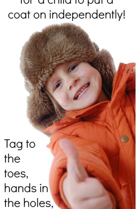 These are 3 simple ways for children to learn to put their own coats on independently. This helps children with dressing skills as well as self-confidence. And it is a huge time saver for teachers!