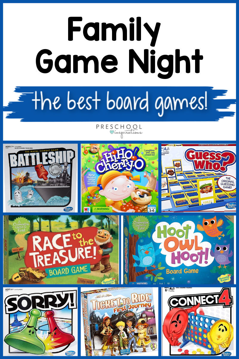 Find a new favorite board game for family game night! Includes games for kids, classic board games for you to rediscover, and board games specifically for preschoolers!