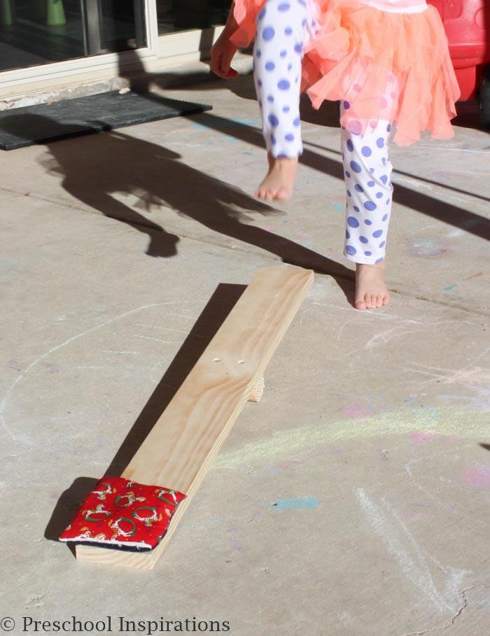 DIY Bean Bag Launcher by Preschool Inspirations