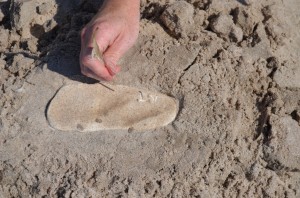 sand footprints