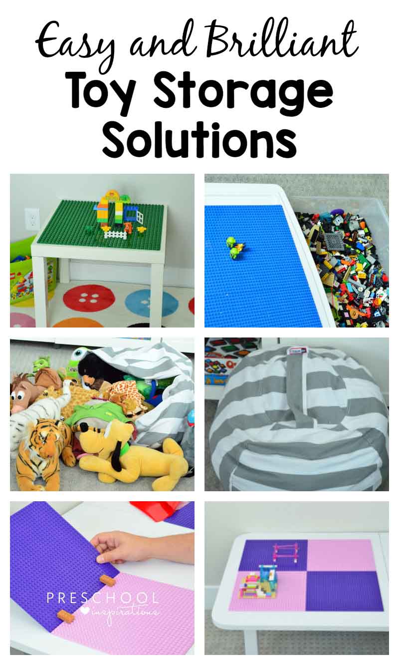 Easy and Brilliant Toy Storage and Organization Solutions for Legos, stuffed animals, and cars