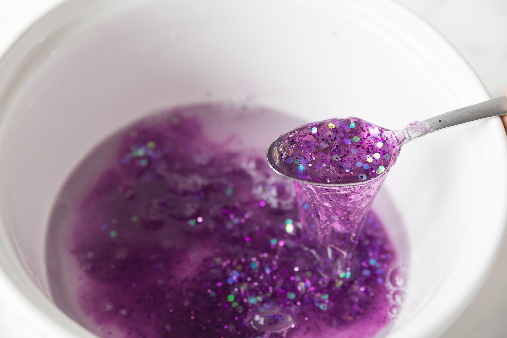 How to make a glitter slime recipe