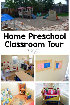 Get ideas for a preschool classroom, family child care program, or home preschool program by taking a tour of my preschool classroom. #preschool #preschoolideas #preschoolcenters #homepreschool #preschoolsetup #preschoolinspirations #earlychildhoodeducation #familychildcare #familydaycare