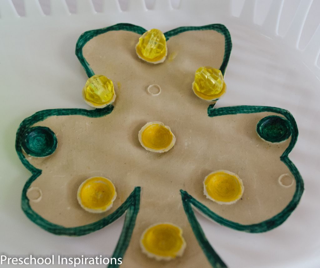 Montessori Fine Motor Shamrock Activity by Preschool Inspirations