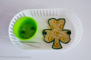 Montessori Shamrock Activity by Preschool Inspirations