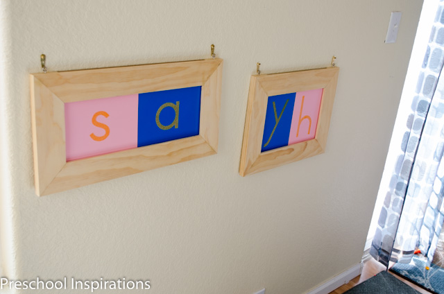 Sand paper letters in my preschool classroom