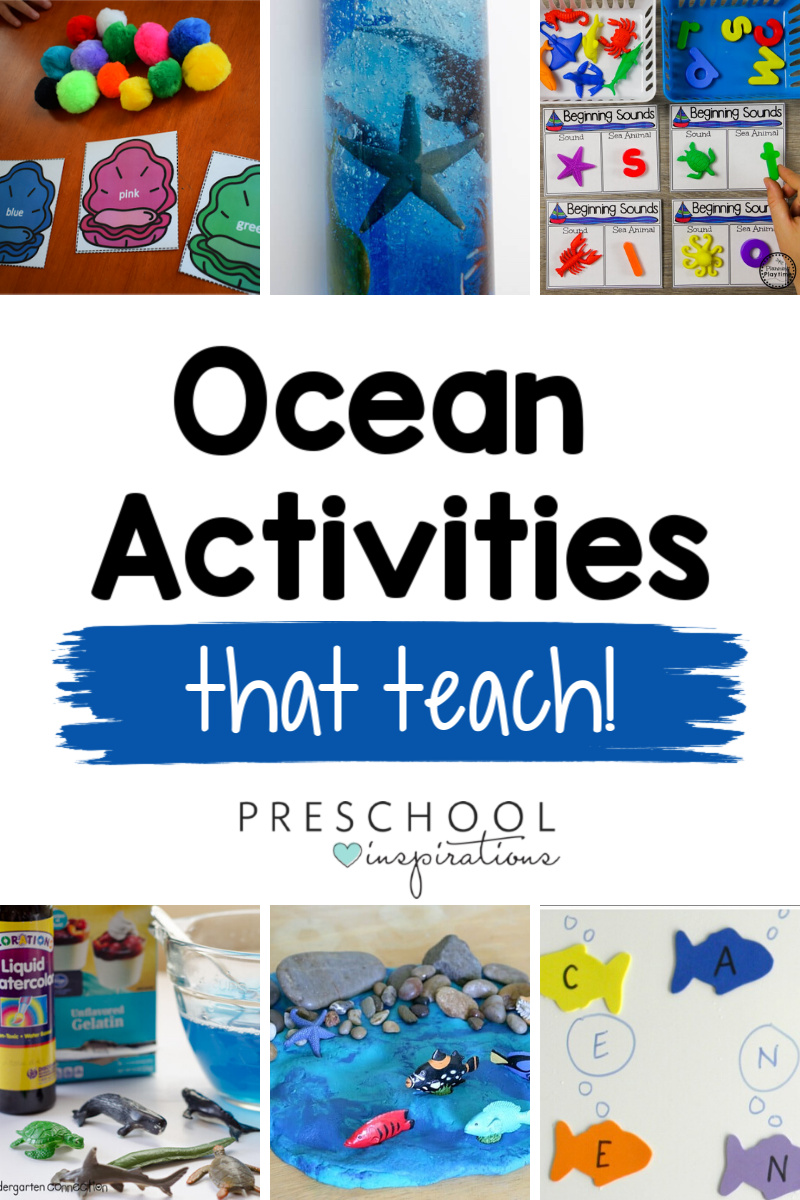 Ocean-theme activities that are perfect for preschool, kindergarten, and kids of all ages! Tons of hands-on learning activities that each teach a great skill like math, literacy, science, and more.