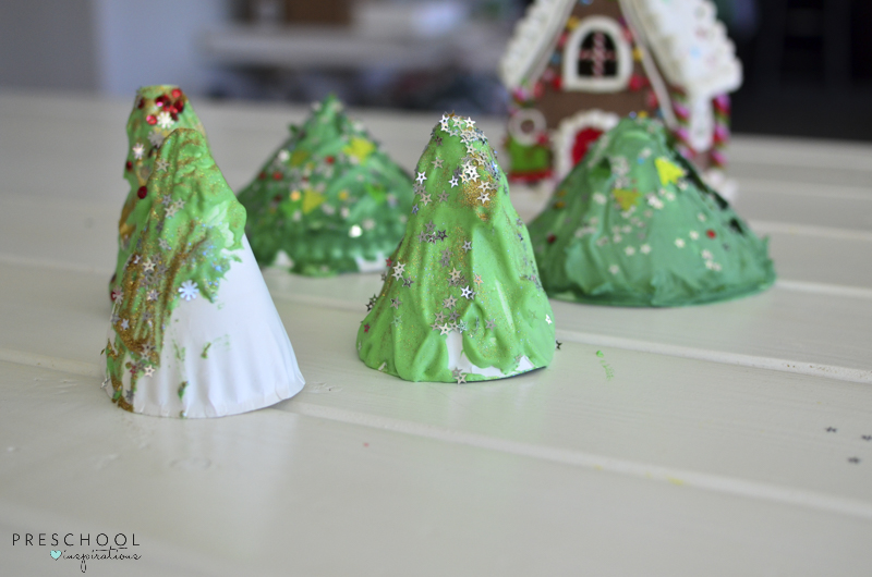 Puffy Paint Christmas trees