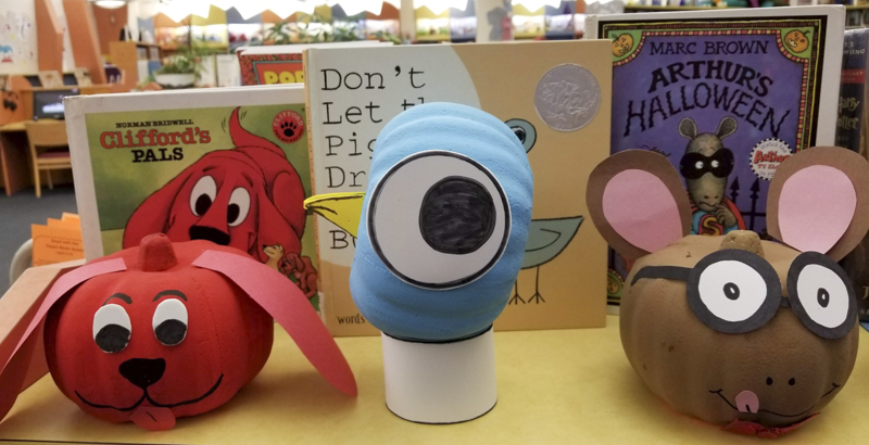 Clifford, Pigeon, and Arthur pumpkin book character