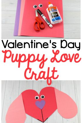 Puppy Love Preschool Heart Craft to Make this Valentine's Day