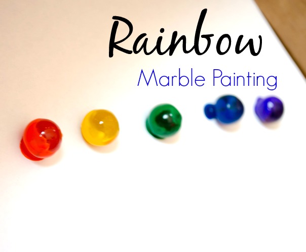 Rainbow Marble Painting -- A process art experience for children