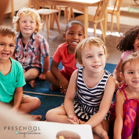 children listen excitedly during story time