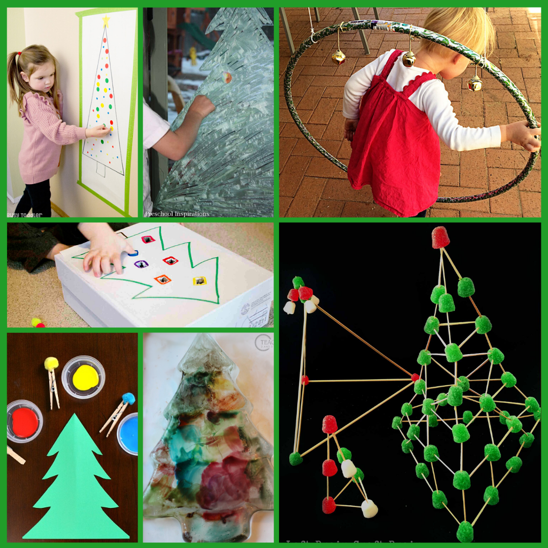 Preschool Christmas fine motor activities and gross motor activities