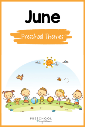 June preschool themes with clipart children celebrating summer