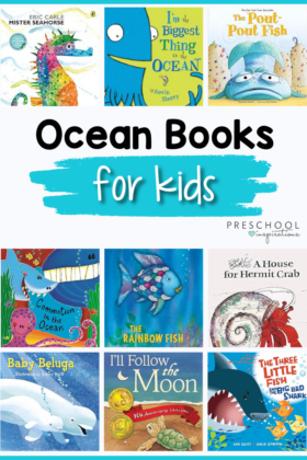 Dive into the ocean with these fantastic ocean books for kids! Great for summer reading or an ocean theme. #preschool #booksforkids #booklist #ocean