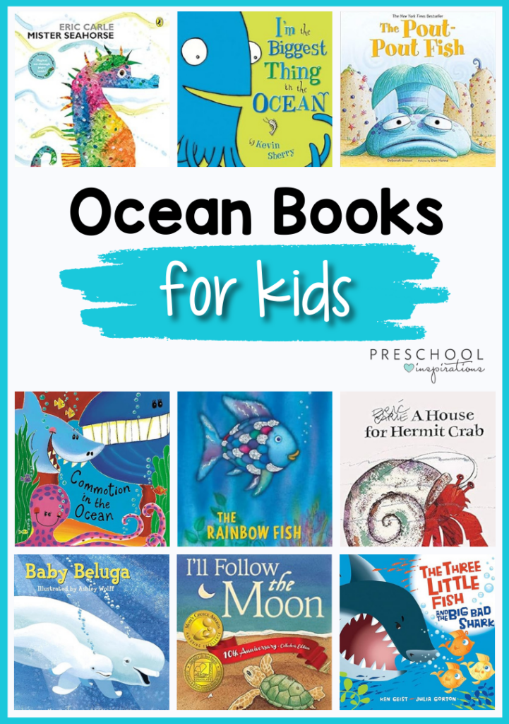 Dive into the ocean with these fantastic ocean books for kids! Great for summer reading or an ocean theme. #preschool #booksforkids #booklist #ocean